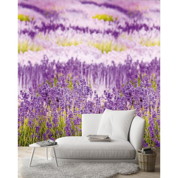 Grandeco Lavender Purple Digital Wallpaper Mural Homebase