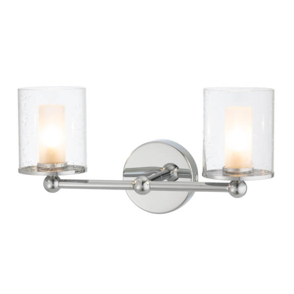 Lucia Double Bathroom Wall Light | Homebase