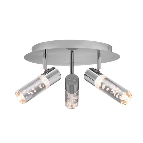 Ariel 3 x 6w LED Bathroom Bubble Ceiling Light Homebase