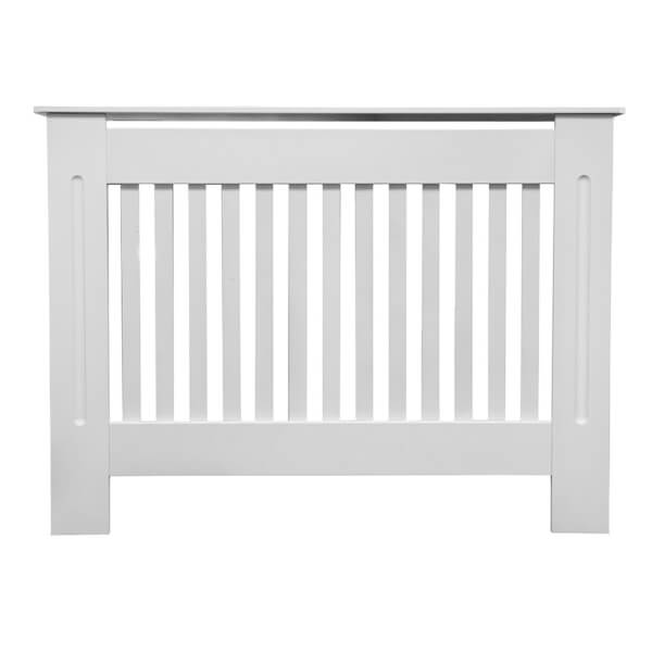 Vertical White Radiator Cover Small Homebase