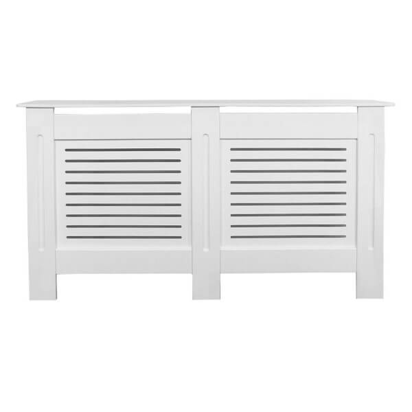 Horizontal White Radiator Cover Large Homebase