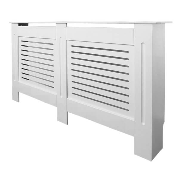 Horizontal White Radiator Cover Extra Large Homebase