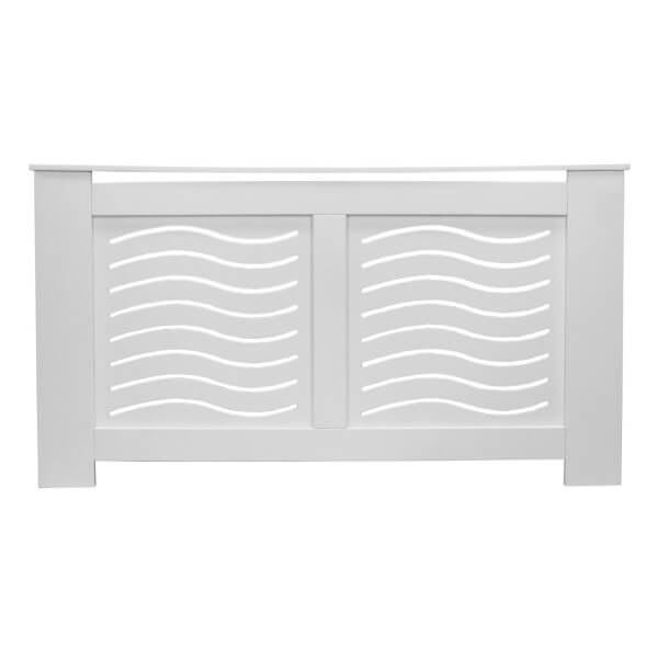 Wave White Radiator Cover Large Homebase