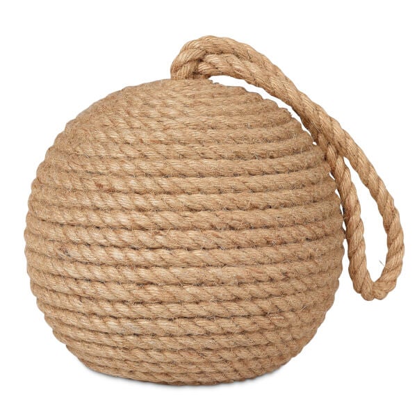 House Worlds Weighted Nautical Knot Door Stopper, Jute,, 45 OFF
