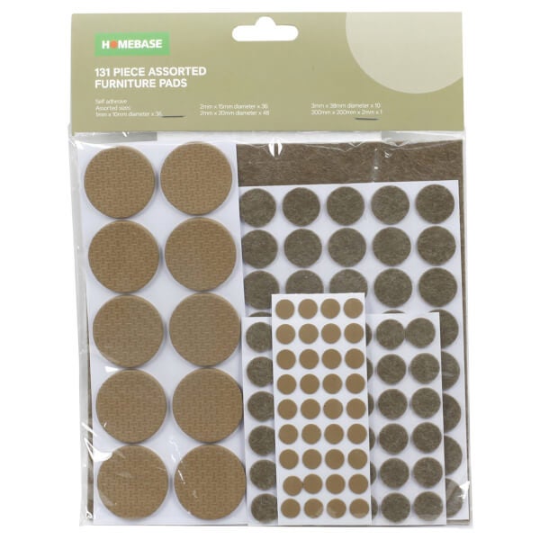 131PC Furniture Pads Assortment Homebase