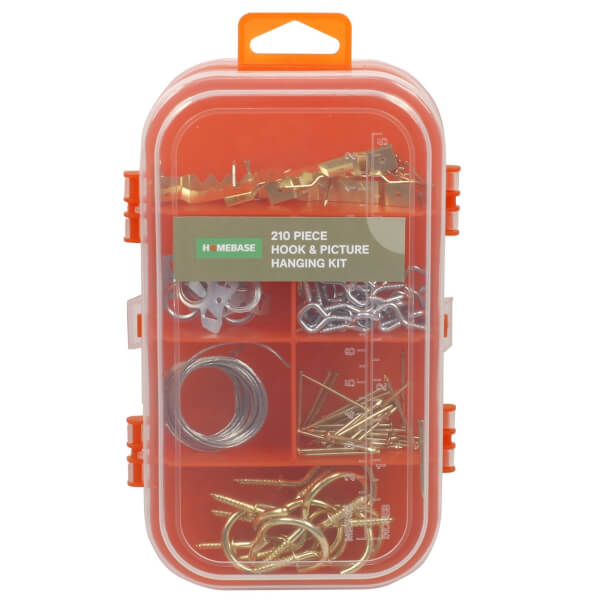210pce Hook & Picture Hanging Kit Homebase