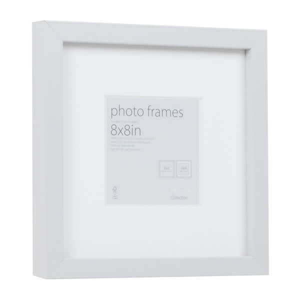Photo Frame Grey 8 x 8 with 4 x 4 Mount Aperture Homebase