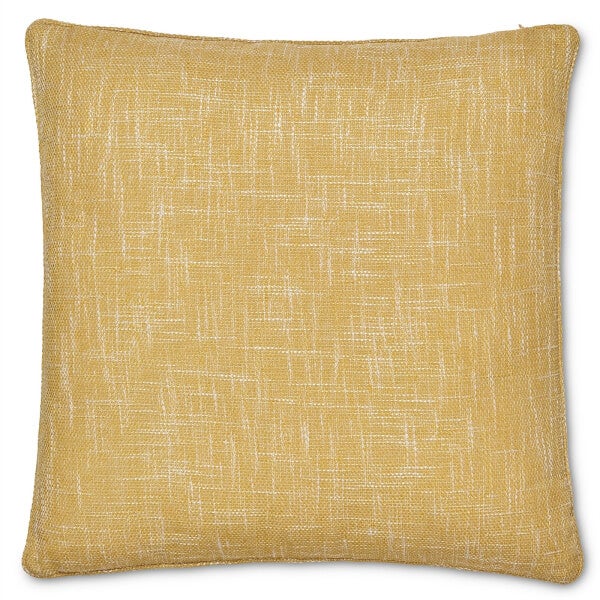 Semi Plain Textured Cushion Ochre Homebase