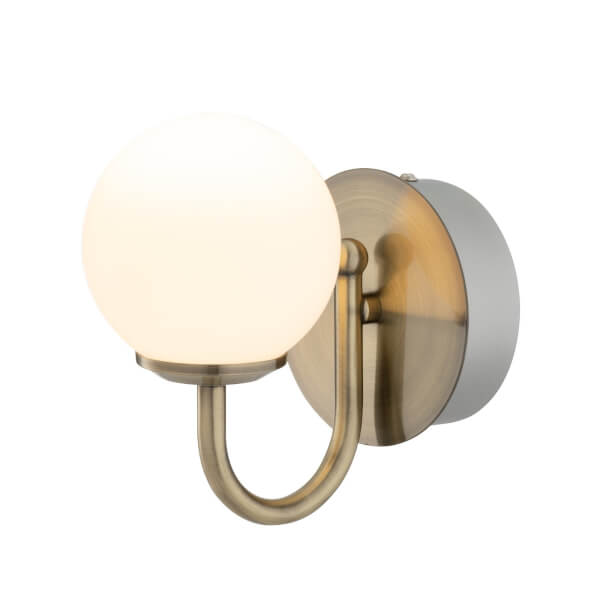 Victoria 6w Antique Brass LED Bathroom Wall Light | Homebase