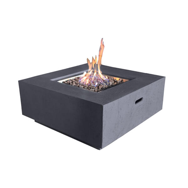 Albany Gas Fire Pit Dark Grey Homebase