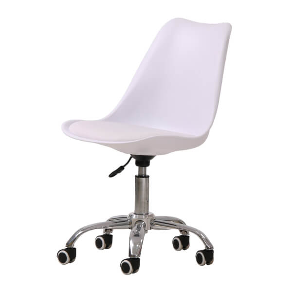 Orsen Swivel Office Chair White Homebase