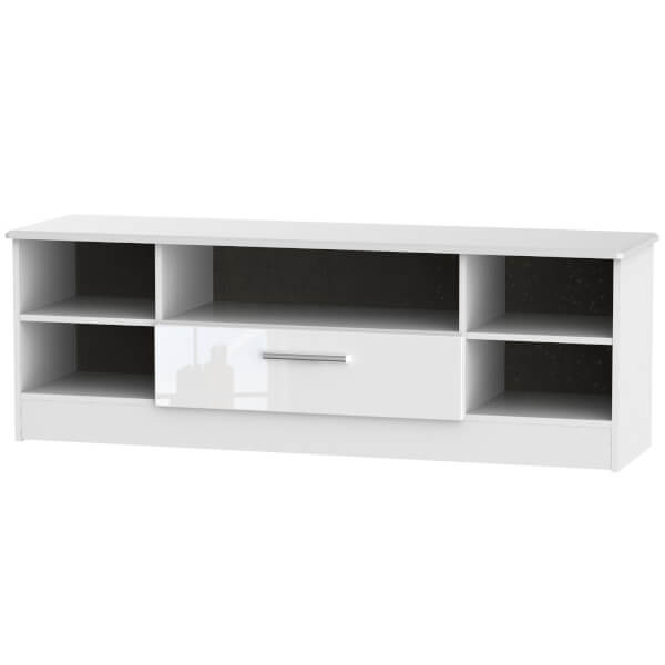Kensington Wide Open TV Unit White Homebase