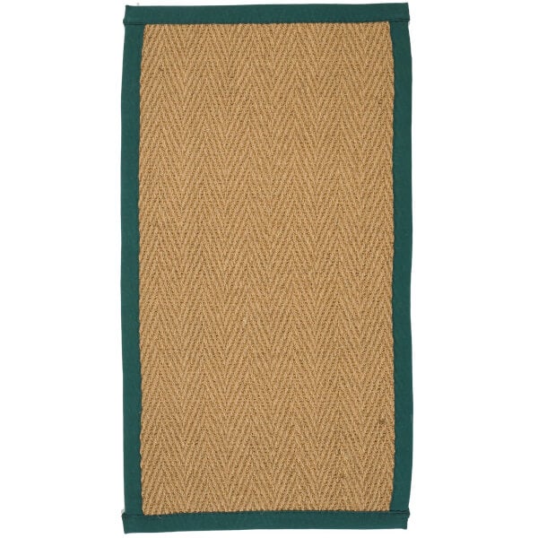 Coir Herringbone Rug With Green Border Homebase