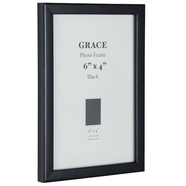 Grace Picture Frame 6 x 4 Black Homebase