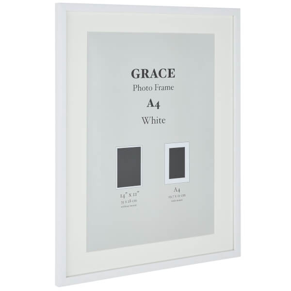 Grace Picture Frame A4 White Homebase
