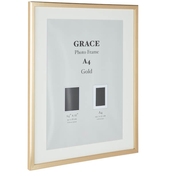 Grace Picture Frame A4 Gold Homebase