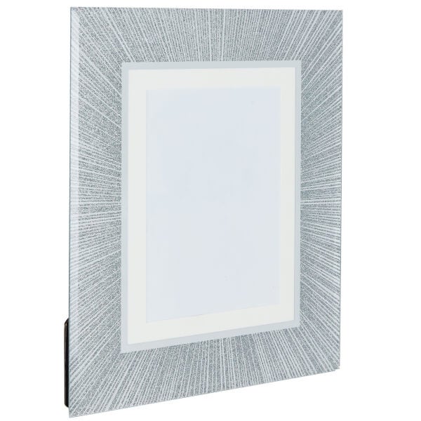Glitter Picture Frame 7 x 5 Silver Homebase