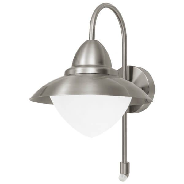 Eglo Sidney Outdoor Wall Light With PIR Stainless Steel Homebase