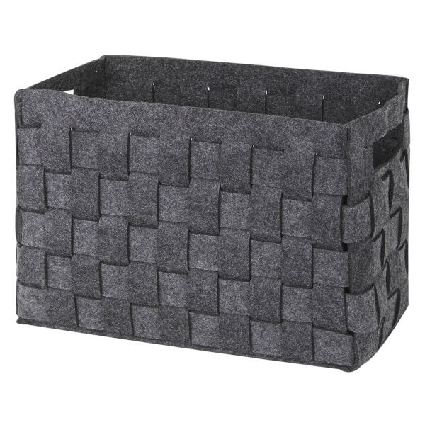 Medium Felt Storage Basket Grey Homebase