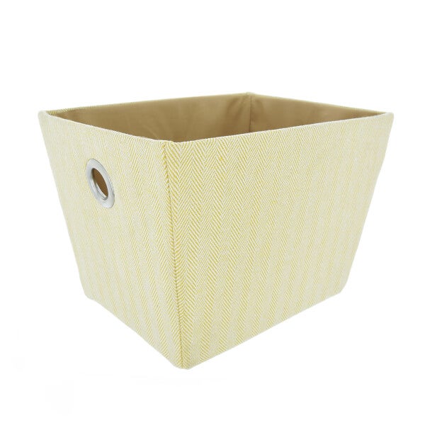 Herringbone Storage Basket Ochre Homebase