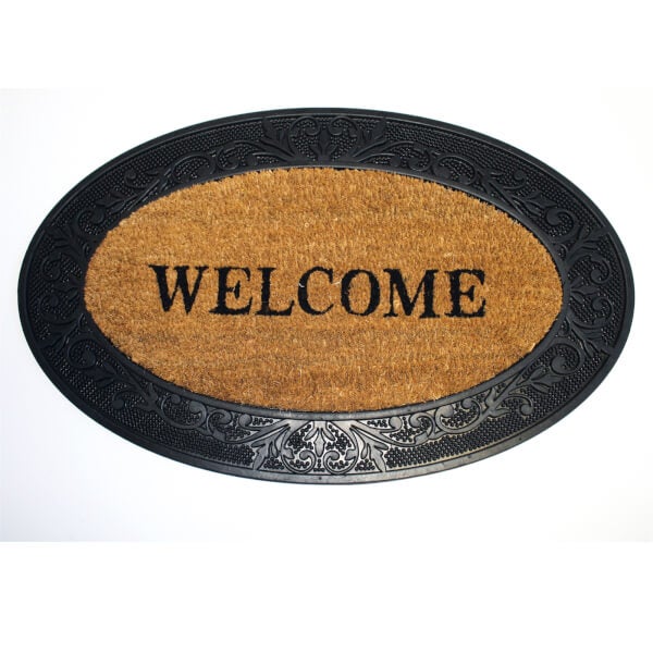 oval coir doormat Homebase