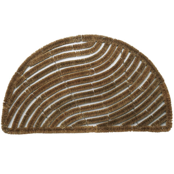 Coir & wire half moon doormat 45 x 75cm Homebase
