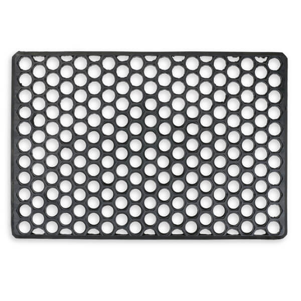 Rubber Grid Doormat Black 40 x 60cm Homebase