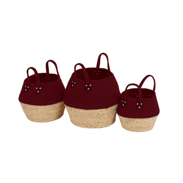 Berry Rope Baskets Set of 3 Homebase