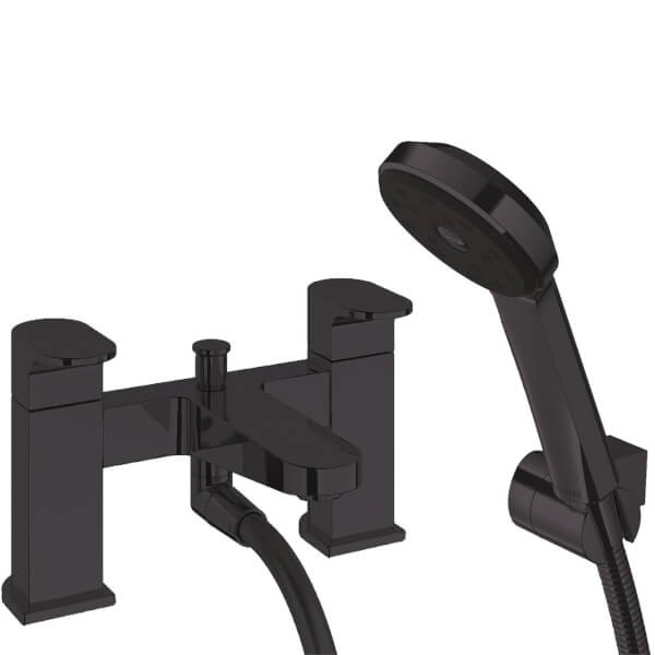 Albany Bath Shower Mixer Tap Black Homebase