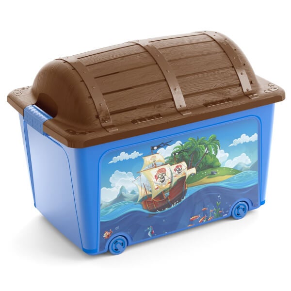 Kids Treasure Toy Box Blue Homebase