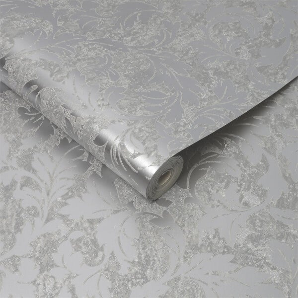 Superfresco Milan Scroll Silver Wallpaper Homebase