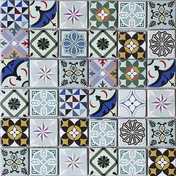 House of Mosaics Geo Moroccan Bright Mosaic Tile (Sample Only) 150 x