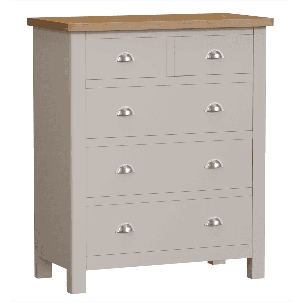 Padstow 2 Over 3 Chest of Drawers Truffle Homebase