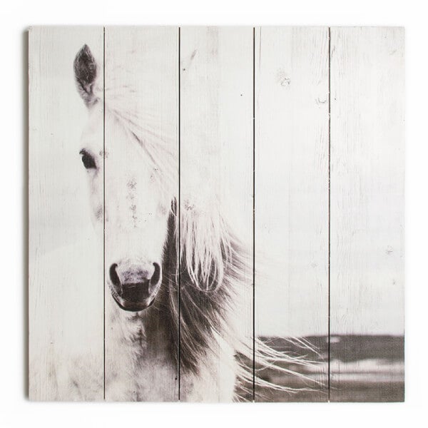 Horse Print Wooden Wall Art Homebase