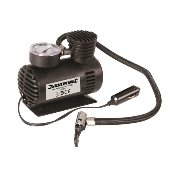 Silverline Mini Air Compressor 12v DC Homebase