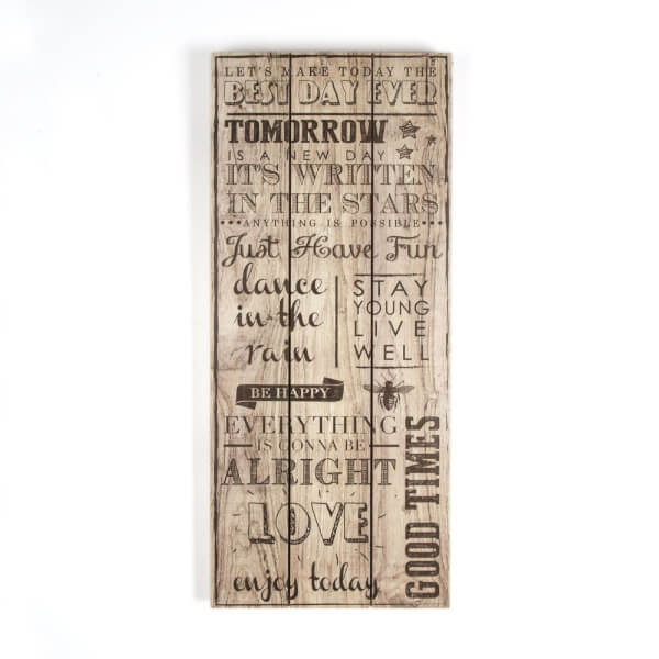Best Day Ever Wooden Wall Art Homebase