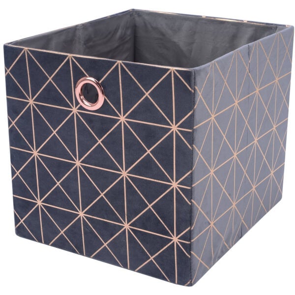 Premium Clever Cube Velvet Insert - Grey & Rose Gold | Homebase