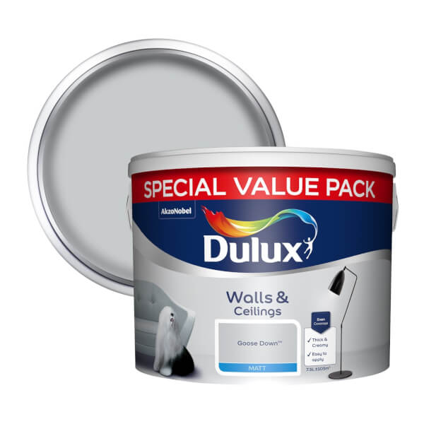 Dulux Walls & Ceilings Goose Down Matt Emulsion Paint 7.5L Homebase