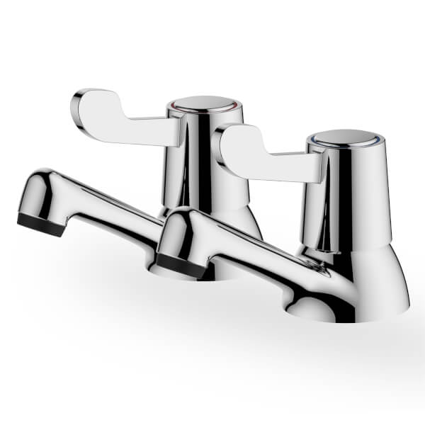 Talisker Lever Bath Pillar Taps Chrome Homebase