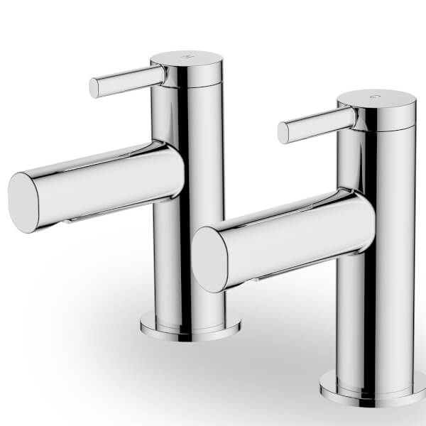Glenoe Bath Pillar Taps Chrome Homebase
