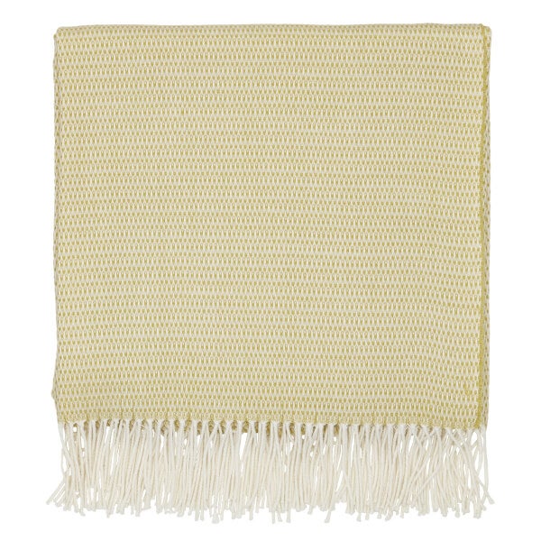 Sanderson Home Coraline Woven Throw 130x170cm Chartreuse Homebase