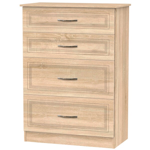 Milton 4 Drawer Deep Chest Oak Homebase