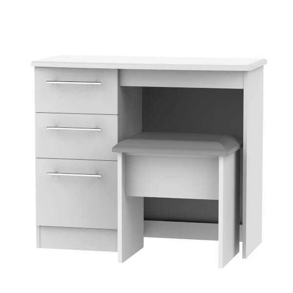 Siena Dressing Table and Stool Set Grey Homebase