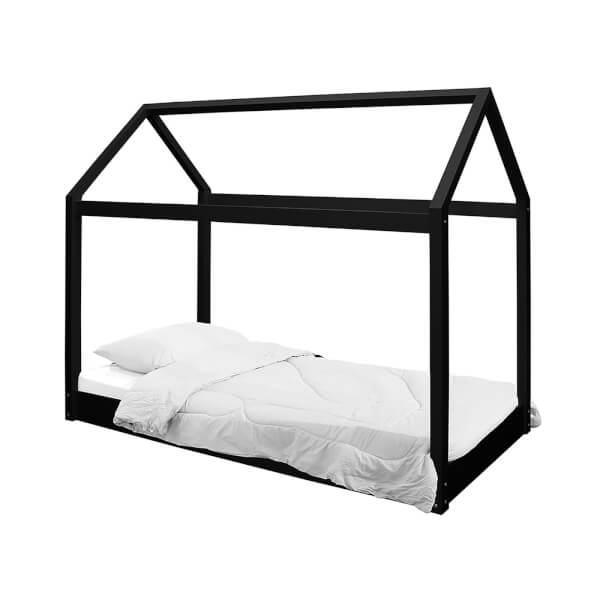 Hickory House Single Bed Black Homebase