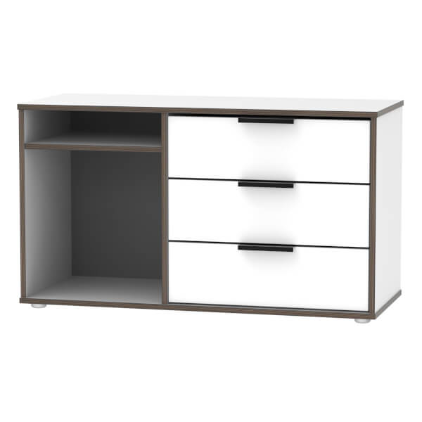 Tokyo 3 Drawer TV Unit White Homebase
