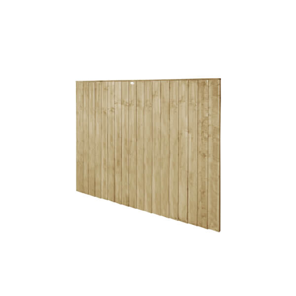 6ft x 5ft (1.83m x 1.54m) Pressure Treated Featheredge Fence Panel