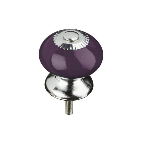 Vintage Style Purple Ceramic Drawer Knobs Homebase