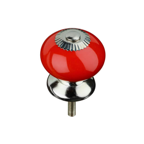 Vintage Style Red Ceramic Drawer Knobs Homebase