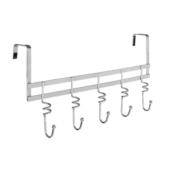 Over Door Chrome 5 Hook Hanger Homebase