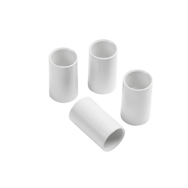 DLine 20mm Conduit Coupler 4 Pack White Homebase